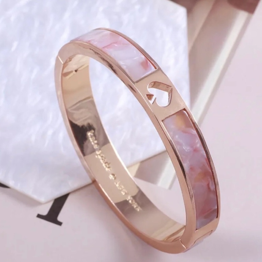 Kate Spade Pink and Gold Heart Bracelet